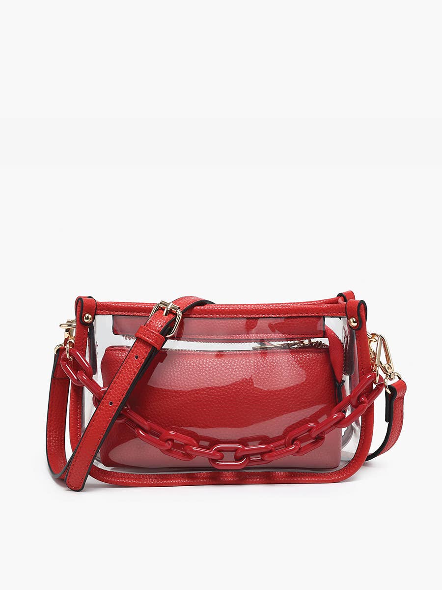 M2226CR Jessica Clear Crossbody w/ Chain