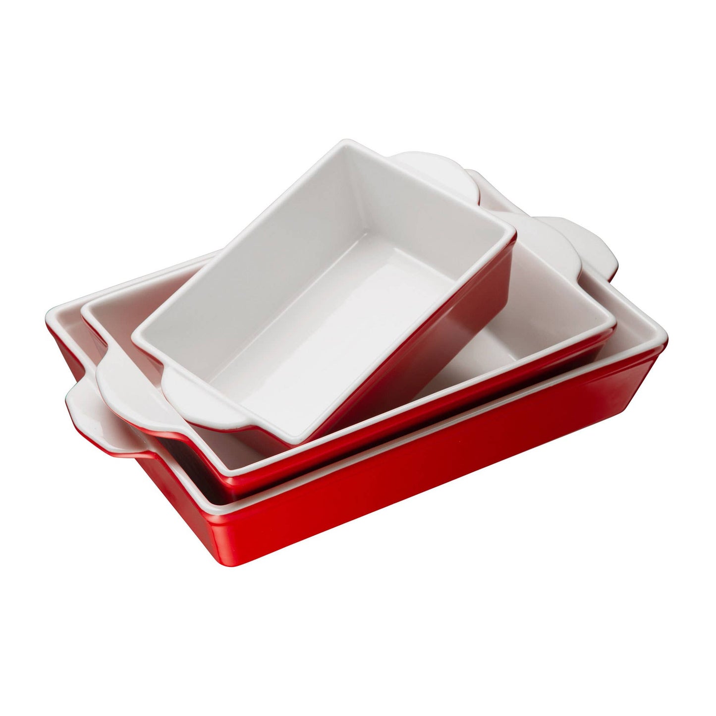 Kook Ceramic Baking Dishes, Small, Medium, Large