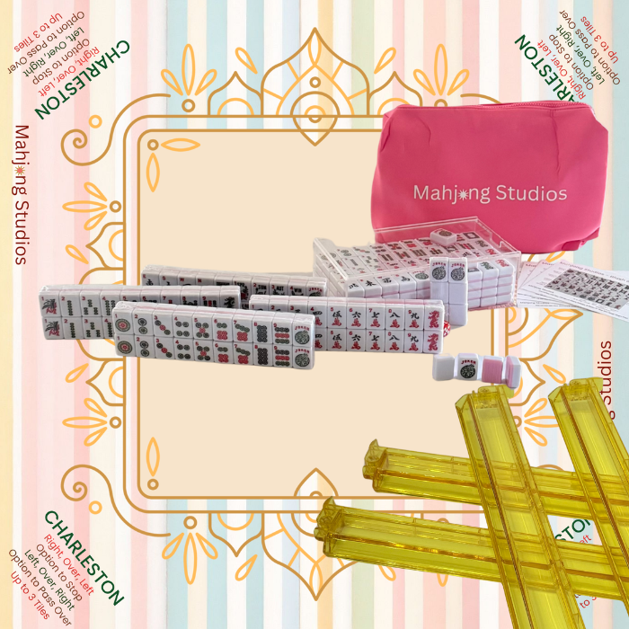 Mahjong Studios – Blush & Bamboo American Mahjong Bundle (166 Tiles)
