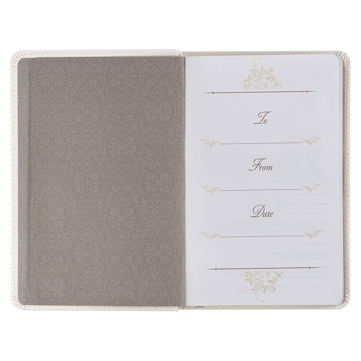 Devotional for Mr. & Mrs. - White Faux Leather