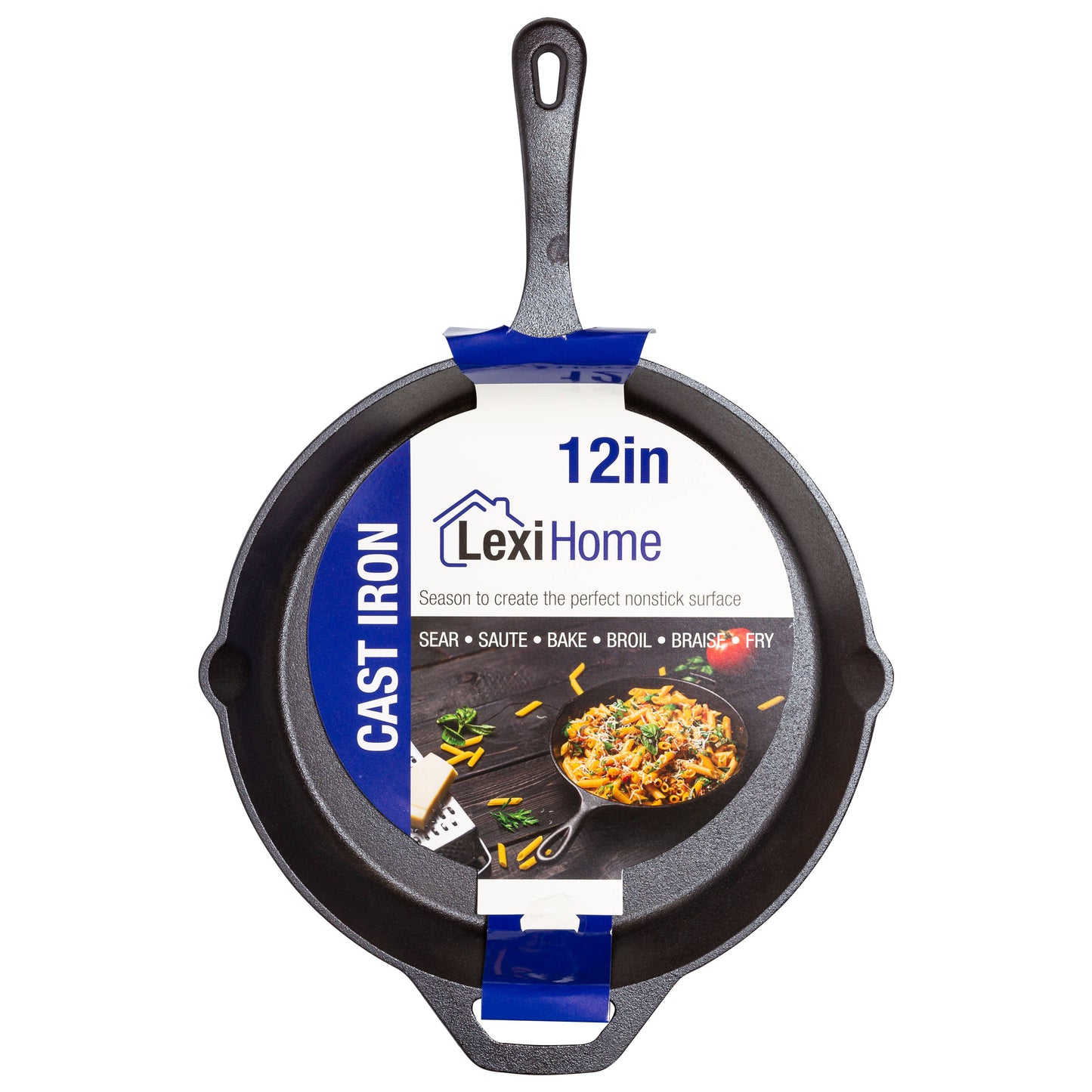Durable 12 Inch Pre Seasoned Cast Iron Frying Pan