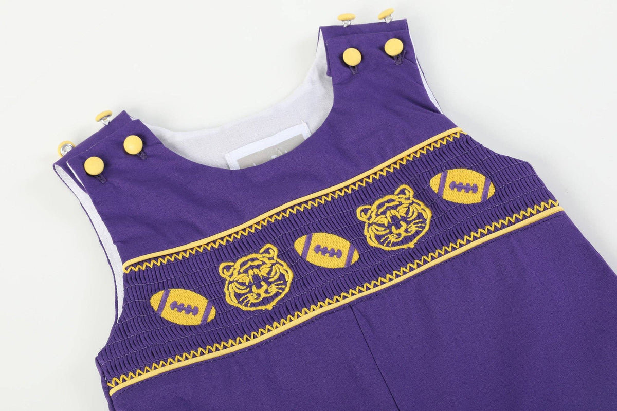 Tiger Smocked Overalls
