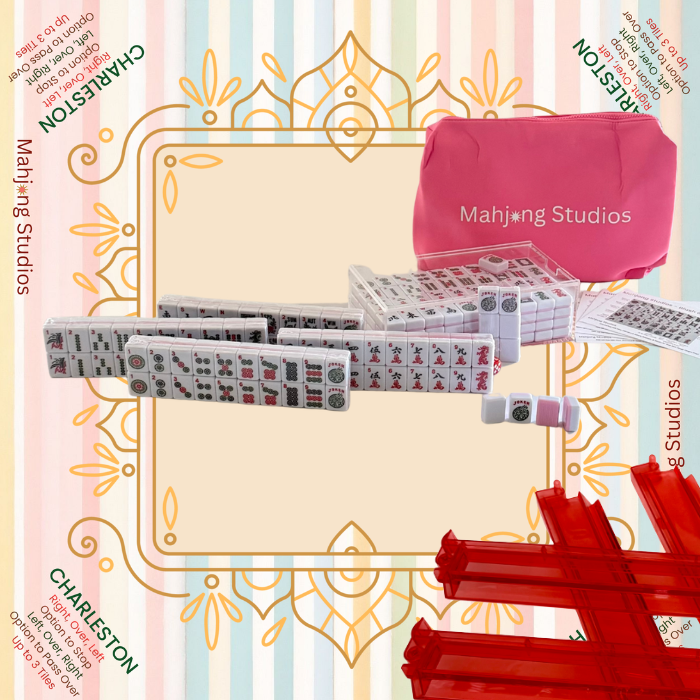 Mahjong Studios – Blush & Bamboo American Mahjong Bundle (166 Tiles)