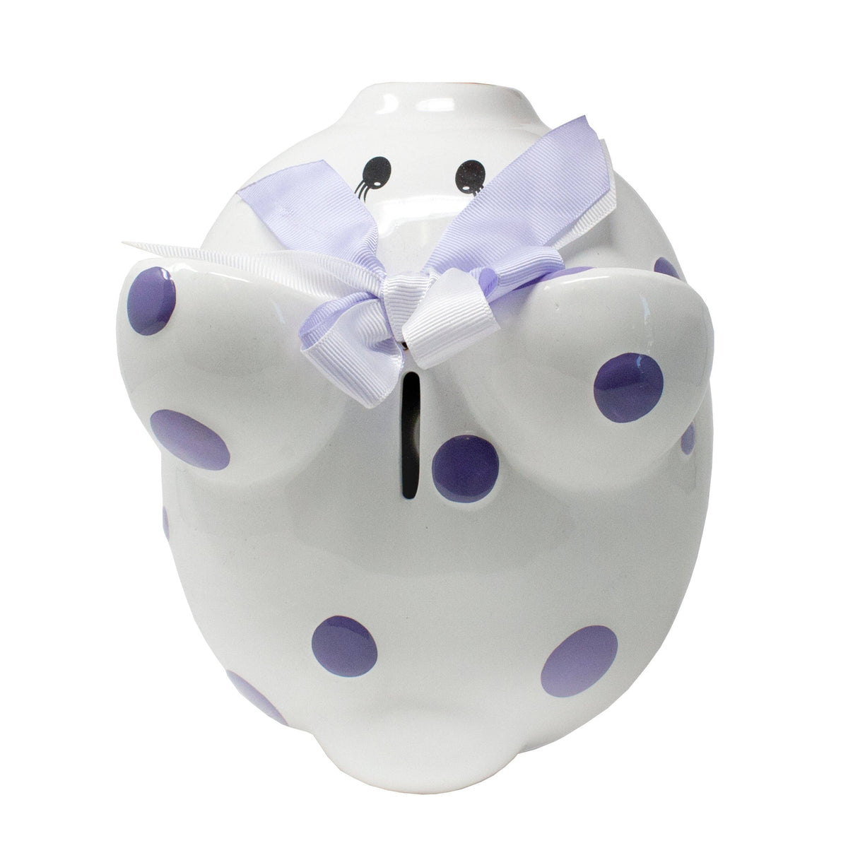 Purple Polka Dot Piggy Bank