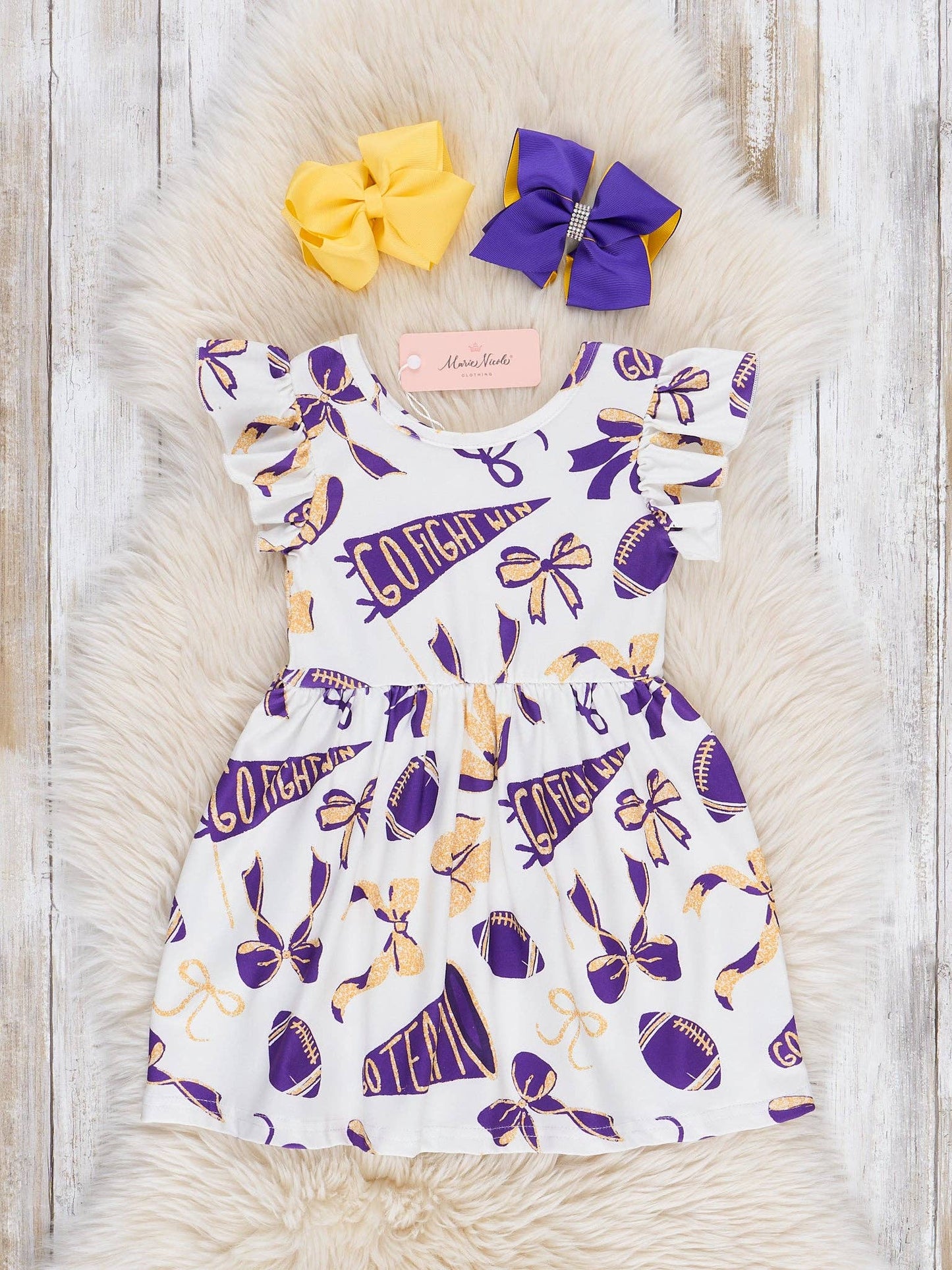 Go Team Flutter Swing Dress - Louisiana