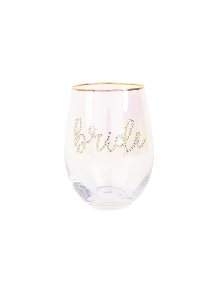 Rhinestone Stemless Wine Glass - 5 Styles