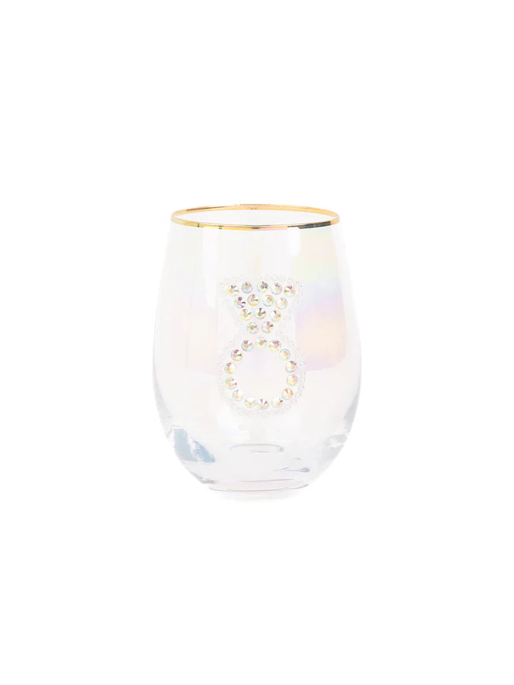 Rhinestone Stemless Wine Glass - 5 Styles
