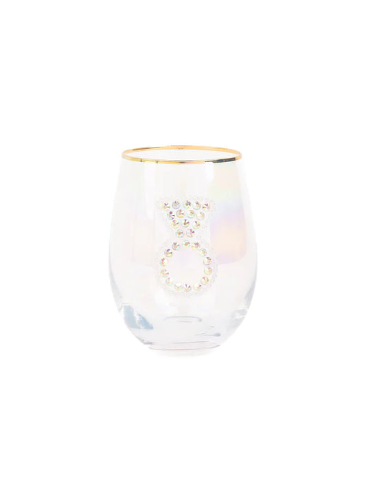 Rhinestone Stemless Wine Glass - 5 Styles