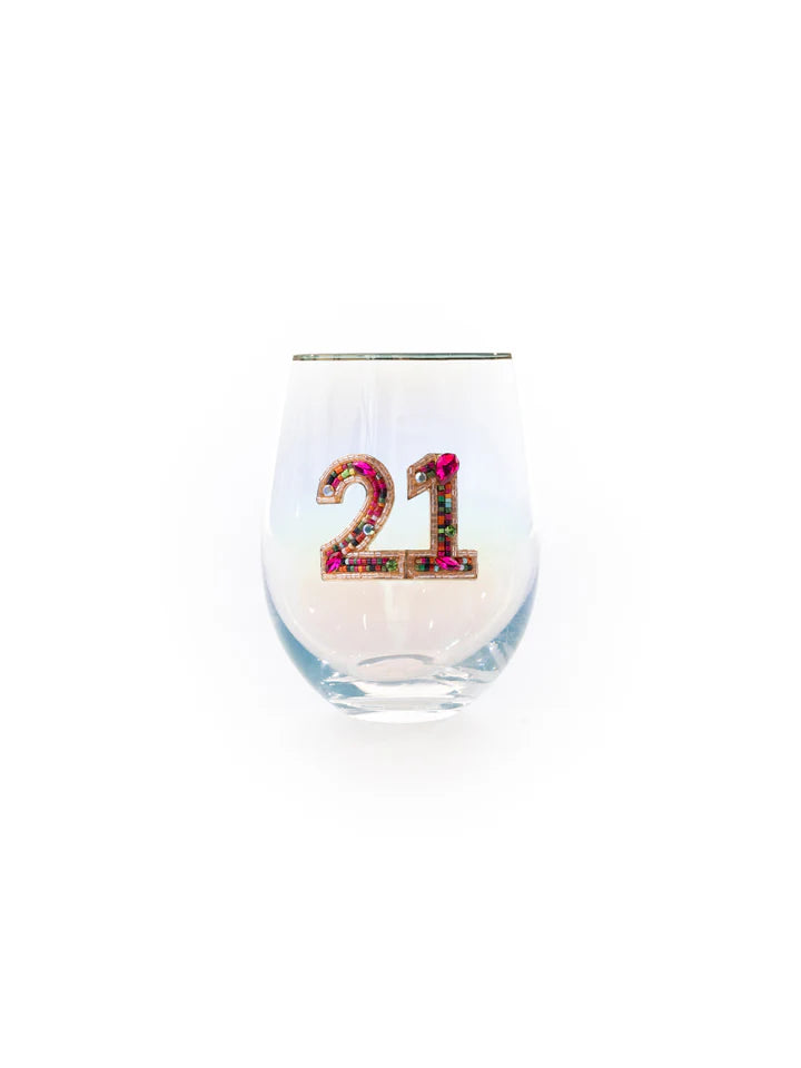 Rhinestone Stemless Wine Glass - 5 Styles