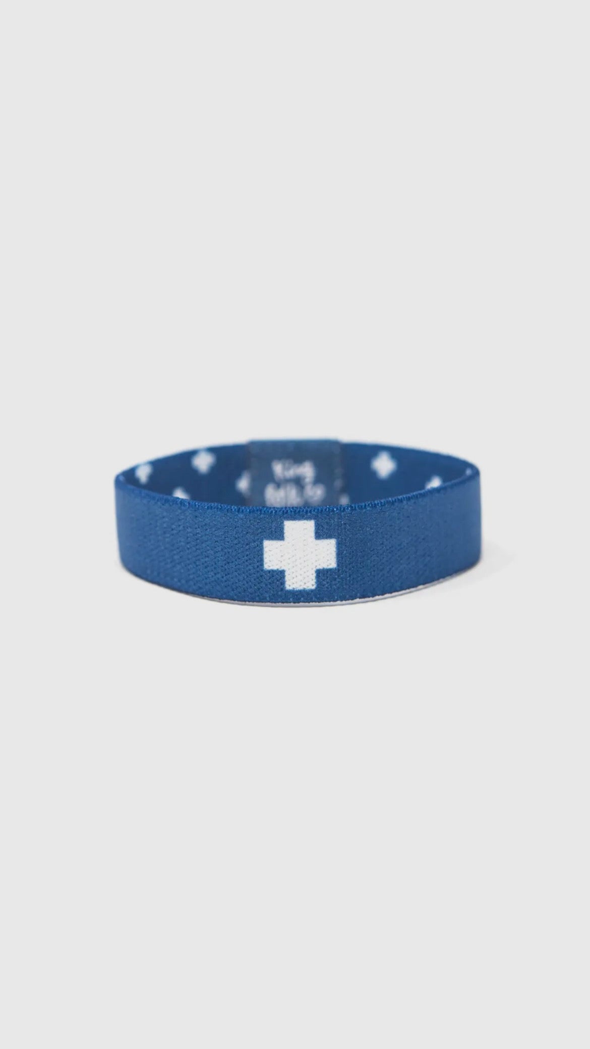 Blue Cross Stretchy Bracelet