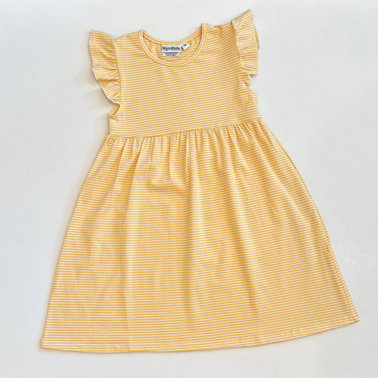 Knit Stripe Flutter Sleeve Dress