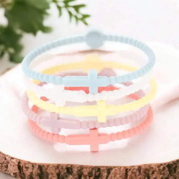 Silicone Cross Bracelets