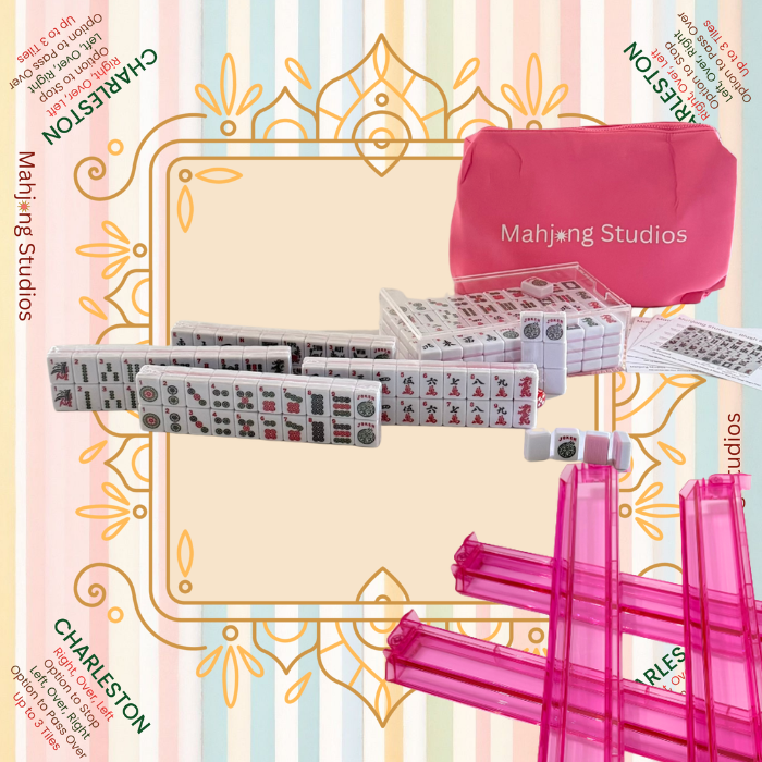 Mahjong Studios – Blush & Bamboo American Mahjong Bundle (166 Tiles)