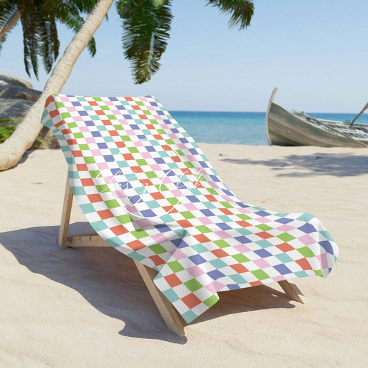 Beach Towel- Multicolored Checkered