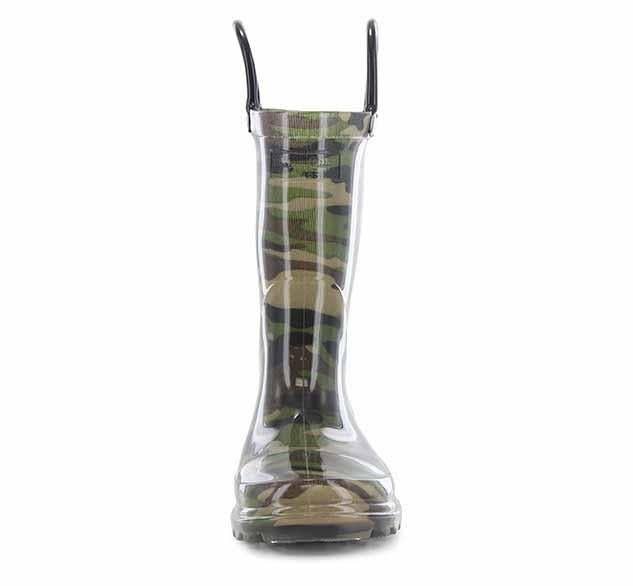Kids Lighted Rain Boots - Camo