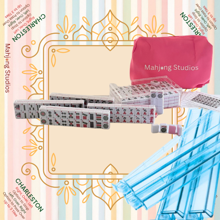 Mahjong Studios – Blush & Bamboo American Mahjong Bundle (166 Tiles)
