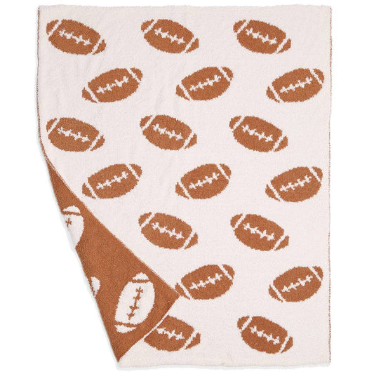 Kids Football Pattern Throw Blanket