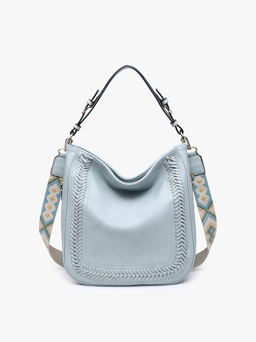 Aris Small Whipstitch Hobo w/ Guitar Strap