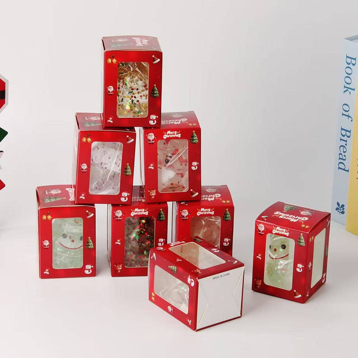 Christmas Glitter Squishy Toy Set