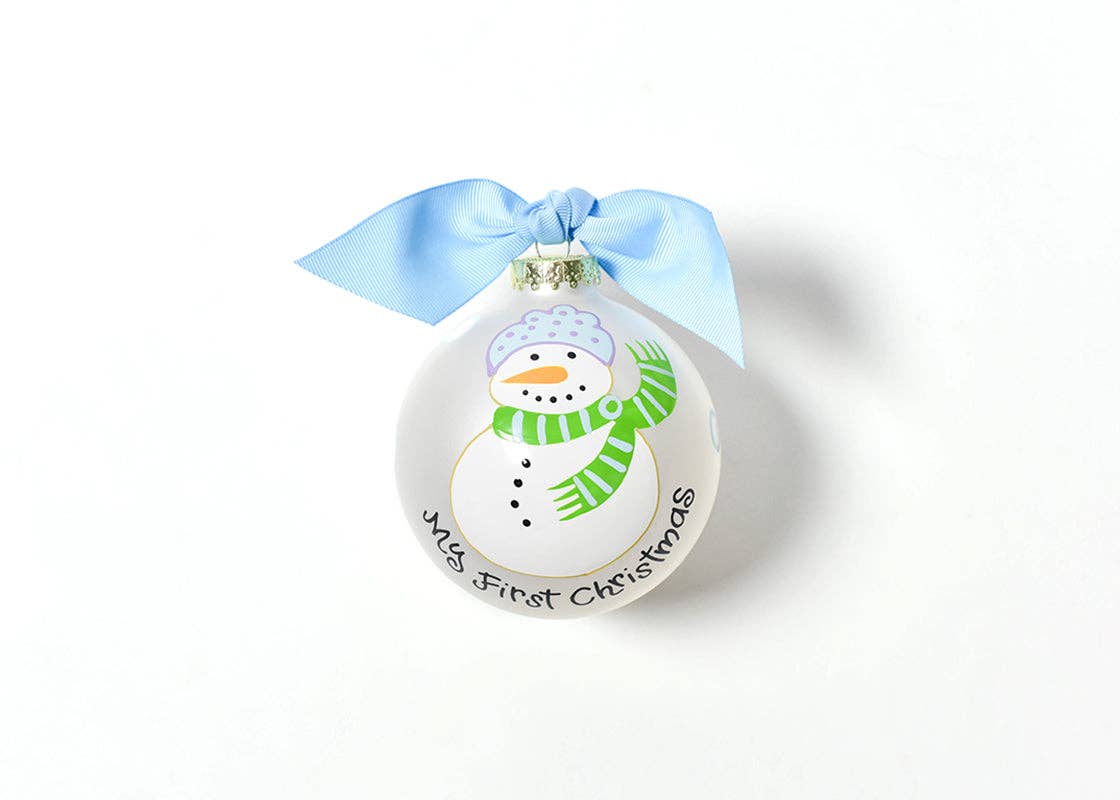 Boy's My First Christmas Snowman Coton Colors Ornament