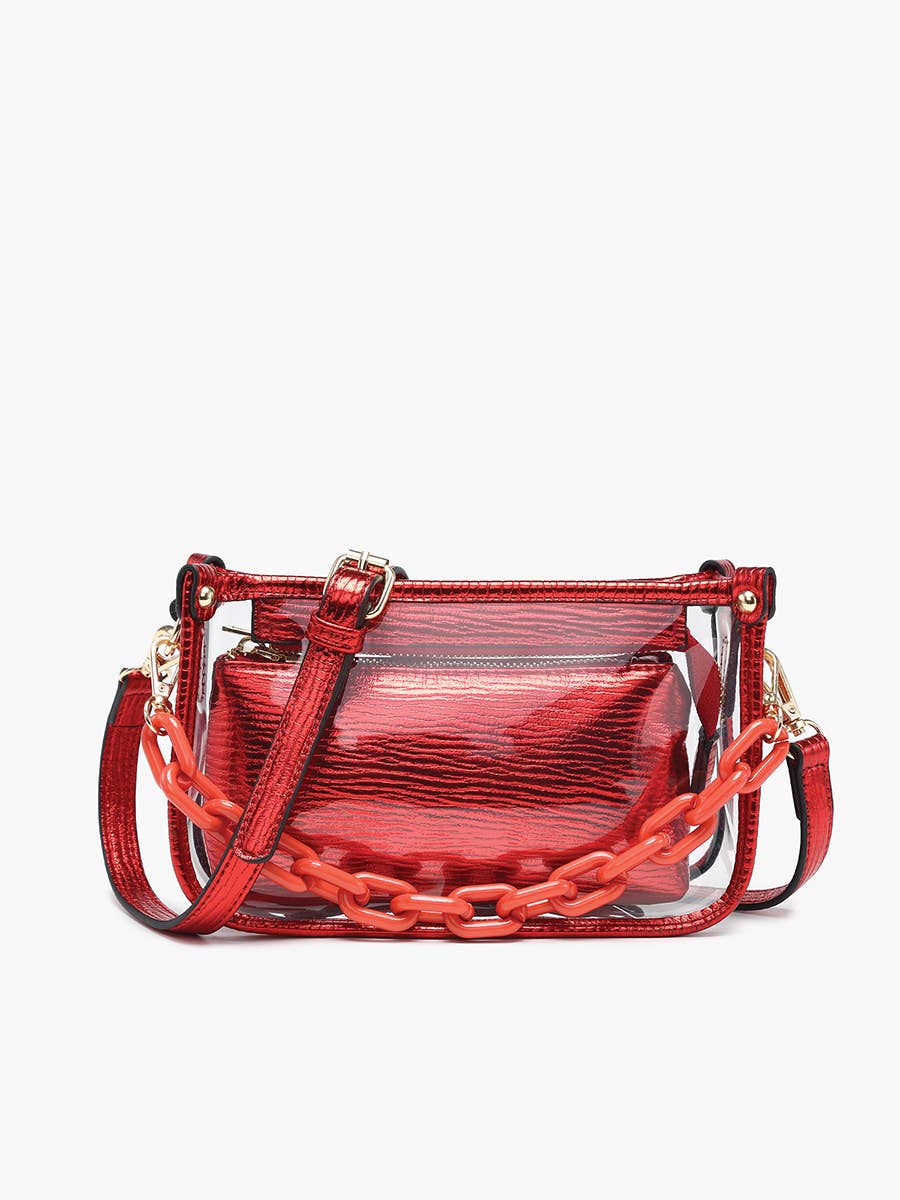 M2226CR Jessica Clear Crossbody w/ Chain