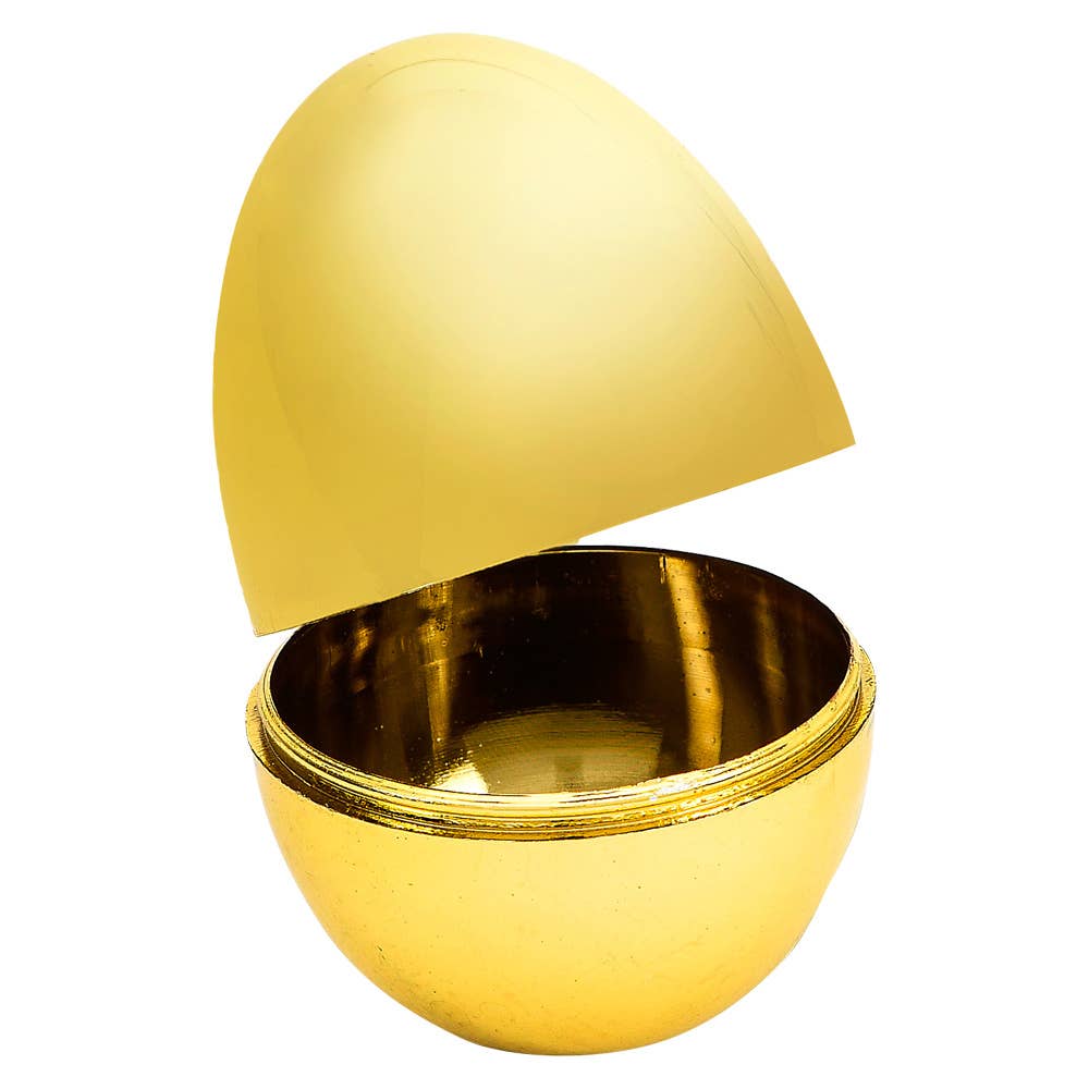 (T) 2.375" METALLIC GOLD EASTER EGGS