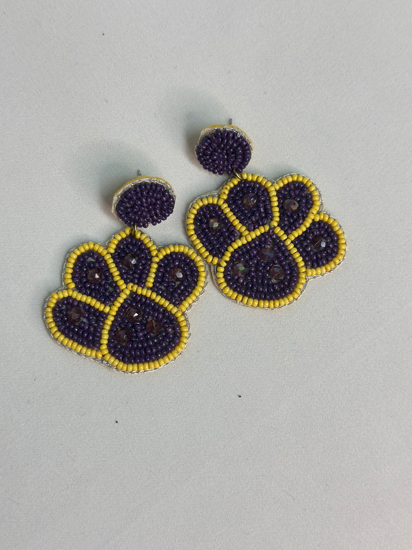 Purple & Gold Gameday Earrings