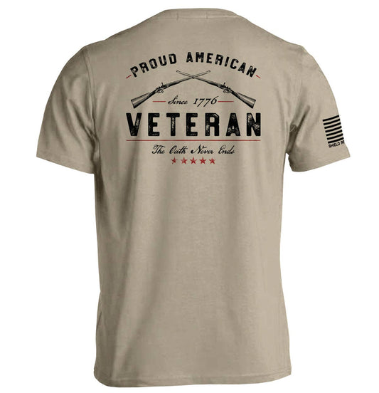 Proud American Veteran The Oath Never Ends T-Shirt