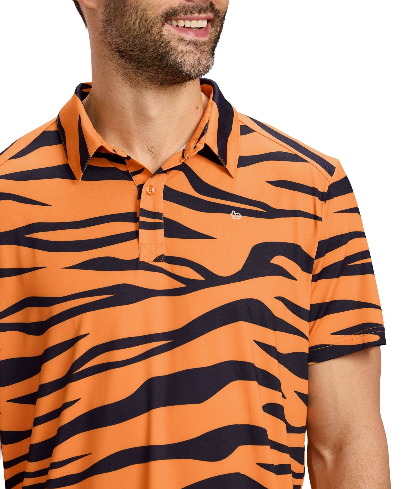 Tiger Men's Golf Polo - Funny Loud Print Golf Shirt