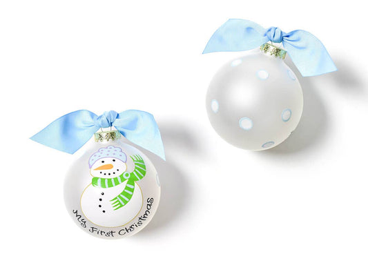 Boy's My First Christmas Snowman Coton Colors Ornament