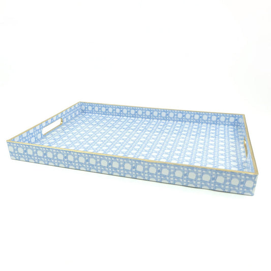 Blue Cane Large Vanity Tray