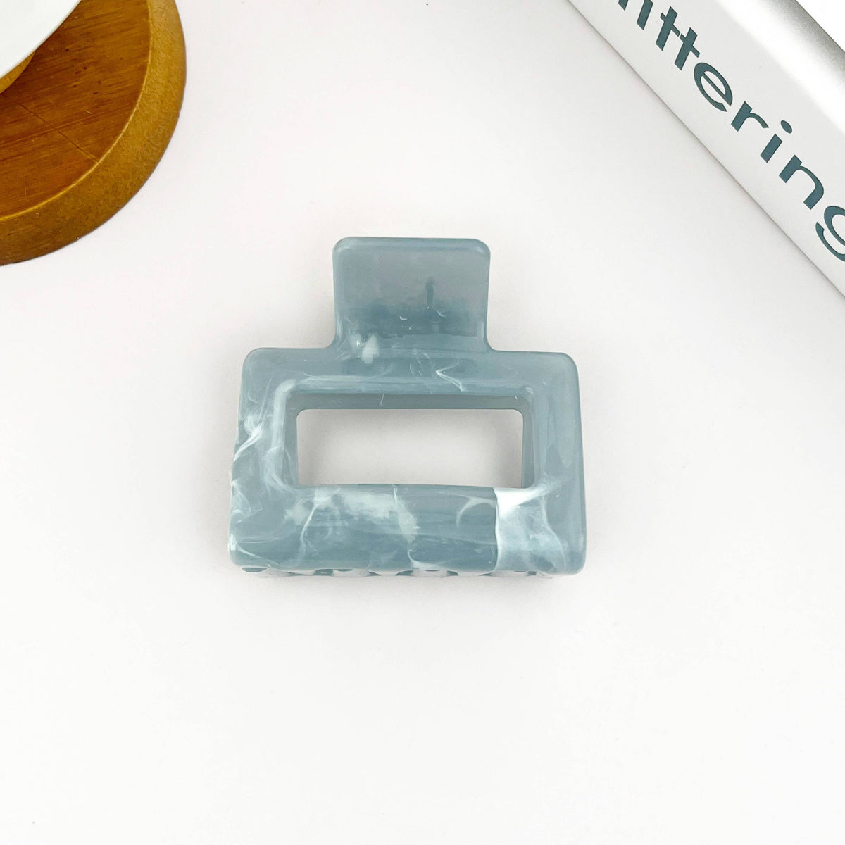Marble Pattern Square Clip, Classic Hair Clip