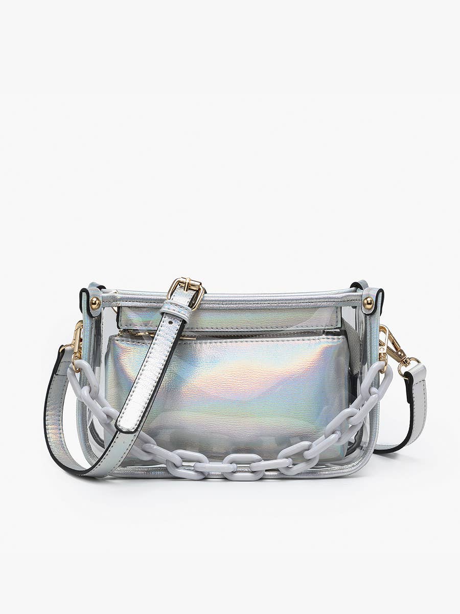 M2226CR Jessica Clear Crossbody w/ Chain