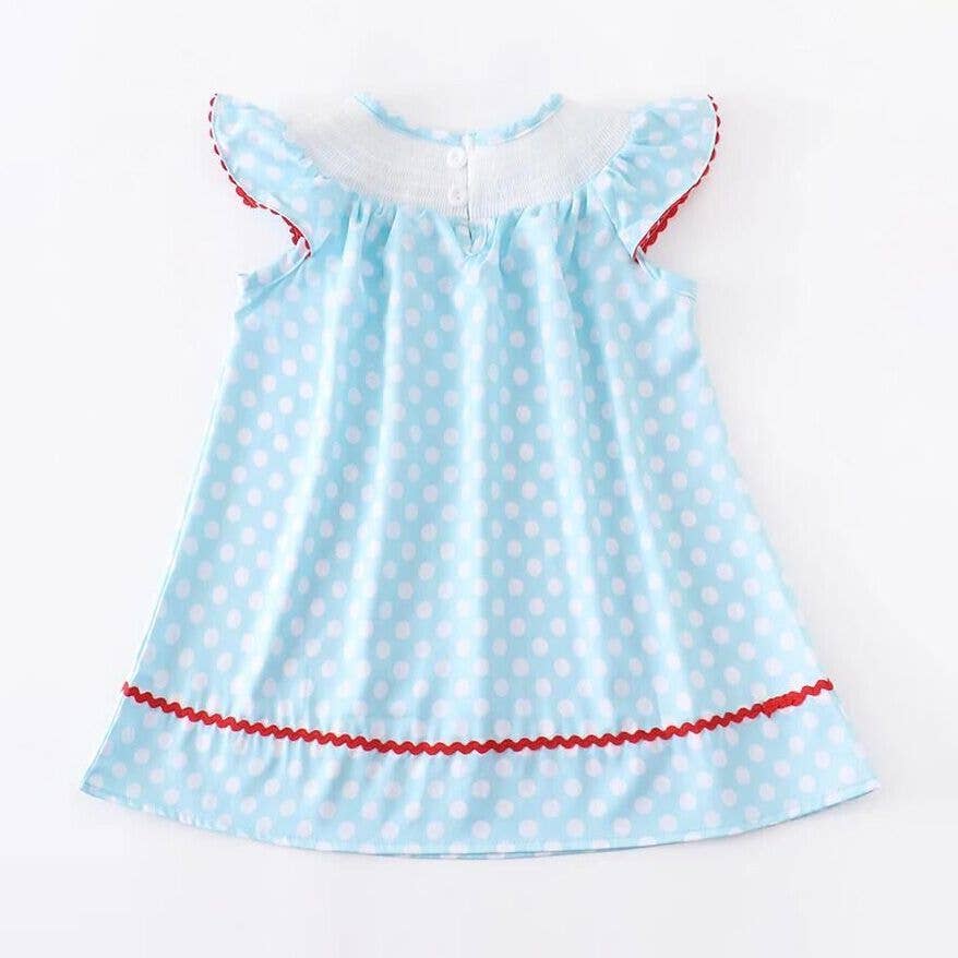Girls Mermaid Embroidery Dress