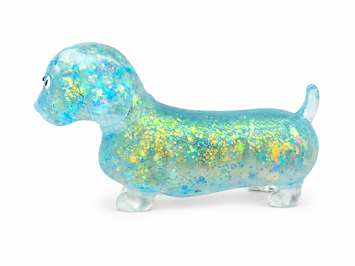 Glitter Animal Squishies | Dachshund Dog Sensory Toys