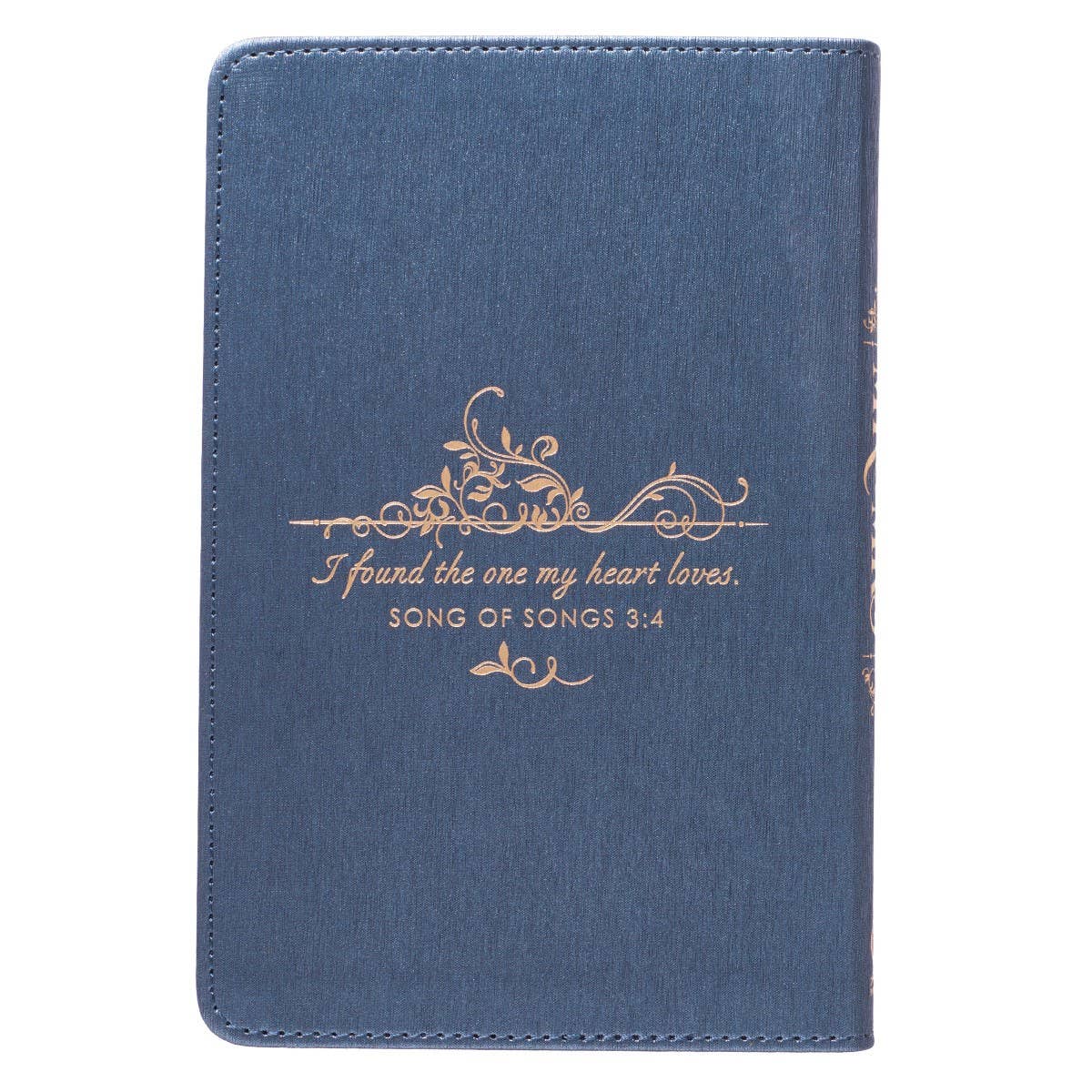 Devotional for Mr. & Mrs. - Blue Faux Leather