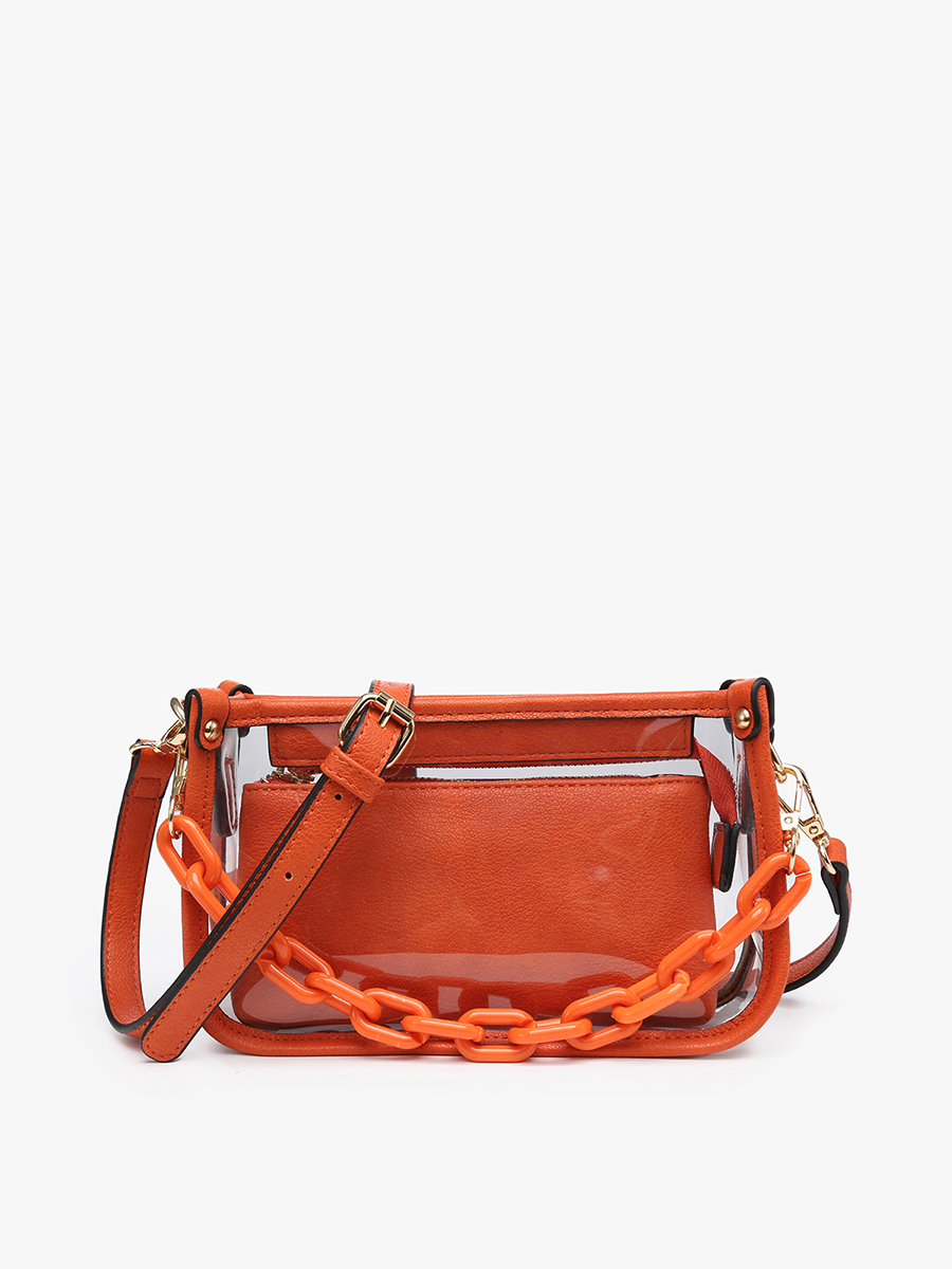 M2226CR Jessica Clear Crossbody w/ Chain