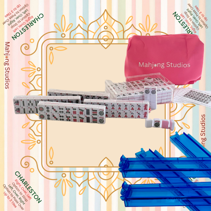 Mahjong Studios – Blush & Bamboo American Mahjong Bundle (166 Tiles)