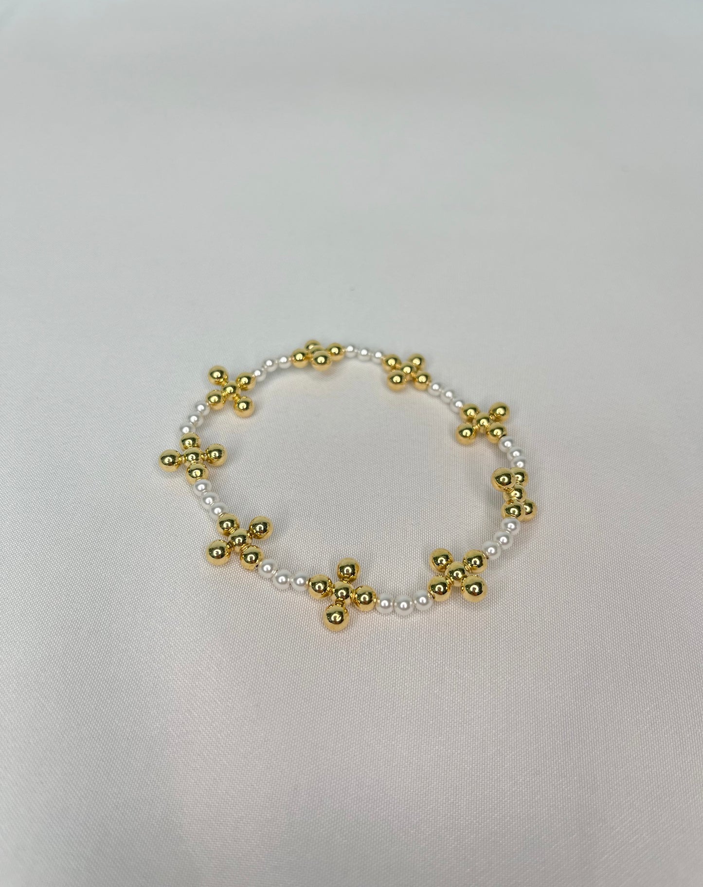 Enewton Signature Cross Sincerity Pattern Pearl 3MM Bead Bracelet