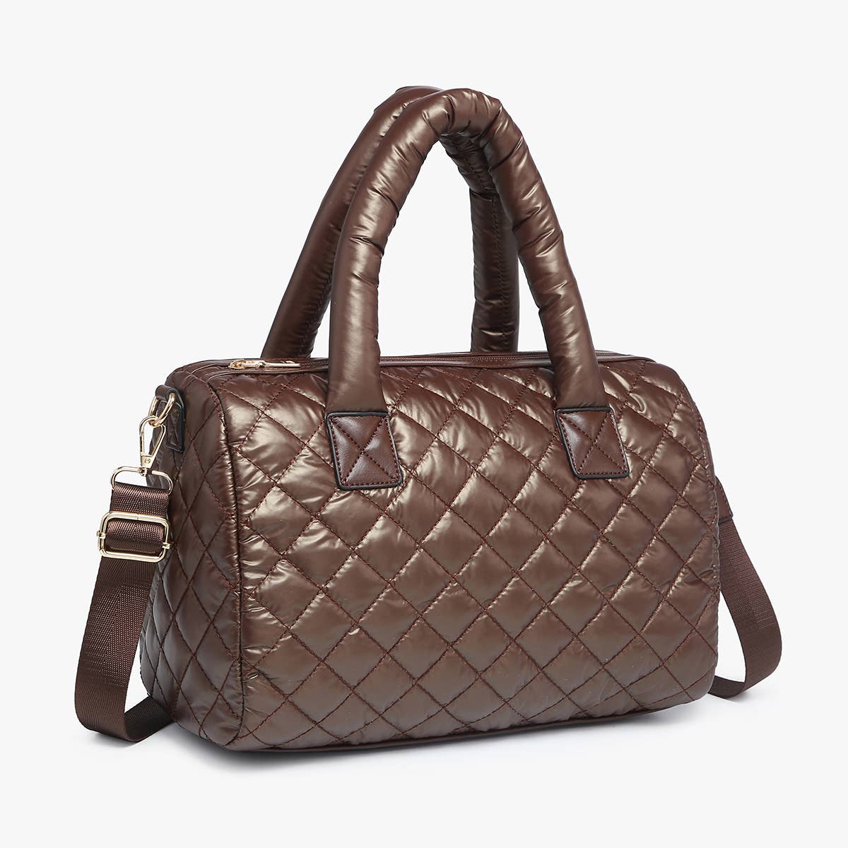 Trista Quilted Nylon Satchel/Tote