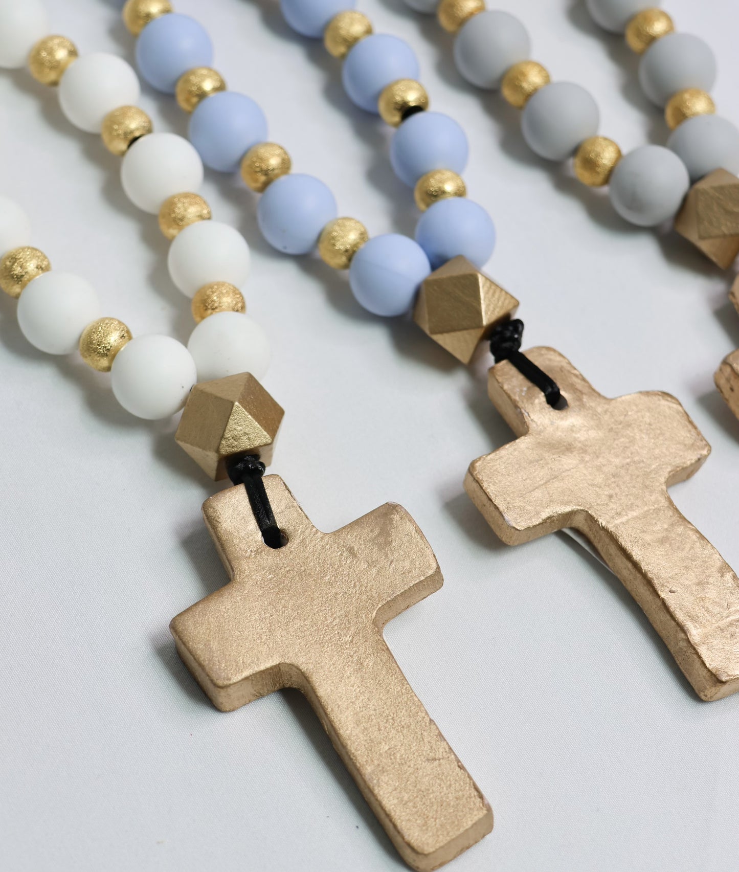Prayer Beads with Gold - 4 Colors