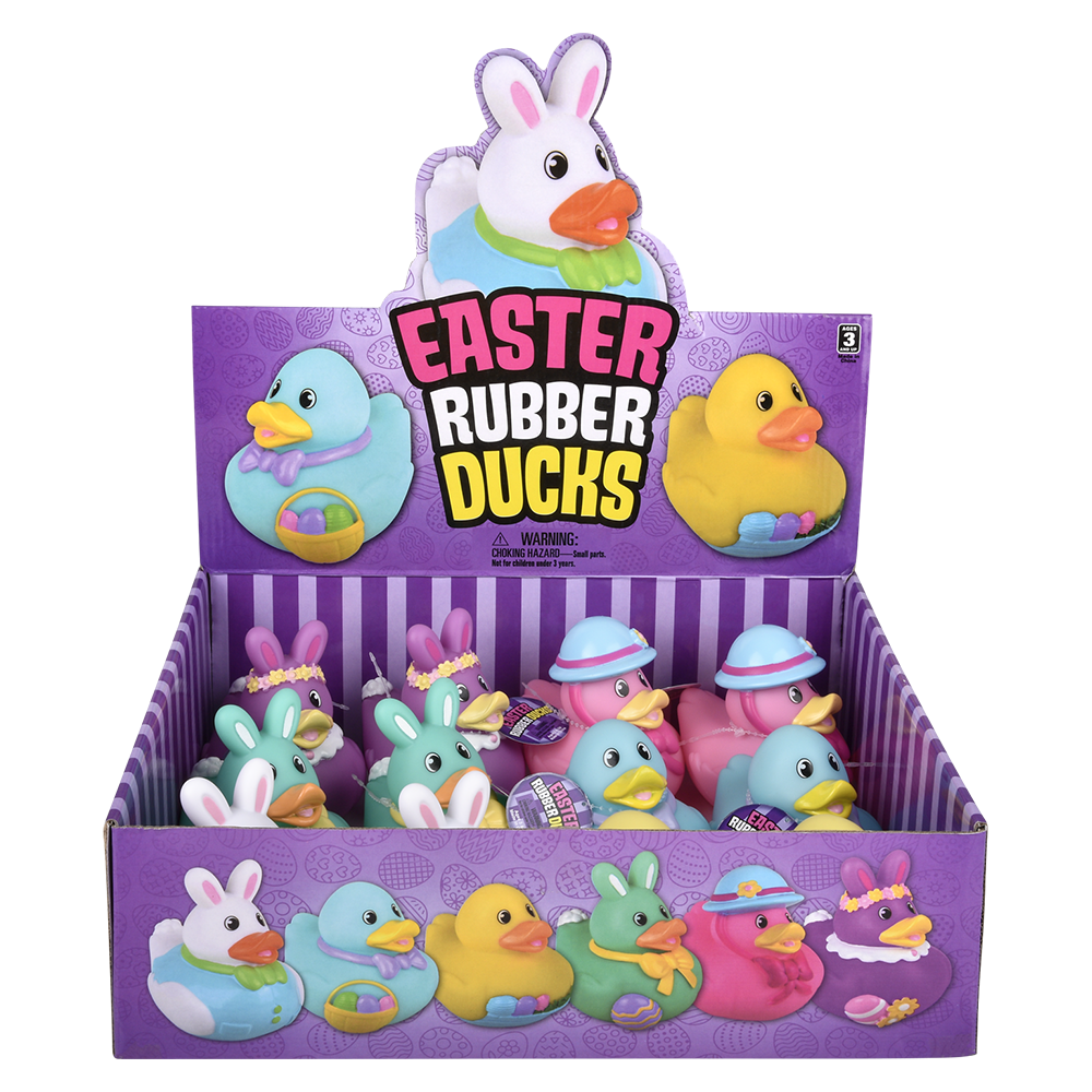 EASTER RUBBER DUCKIES 3.5"
