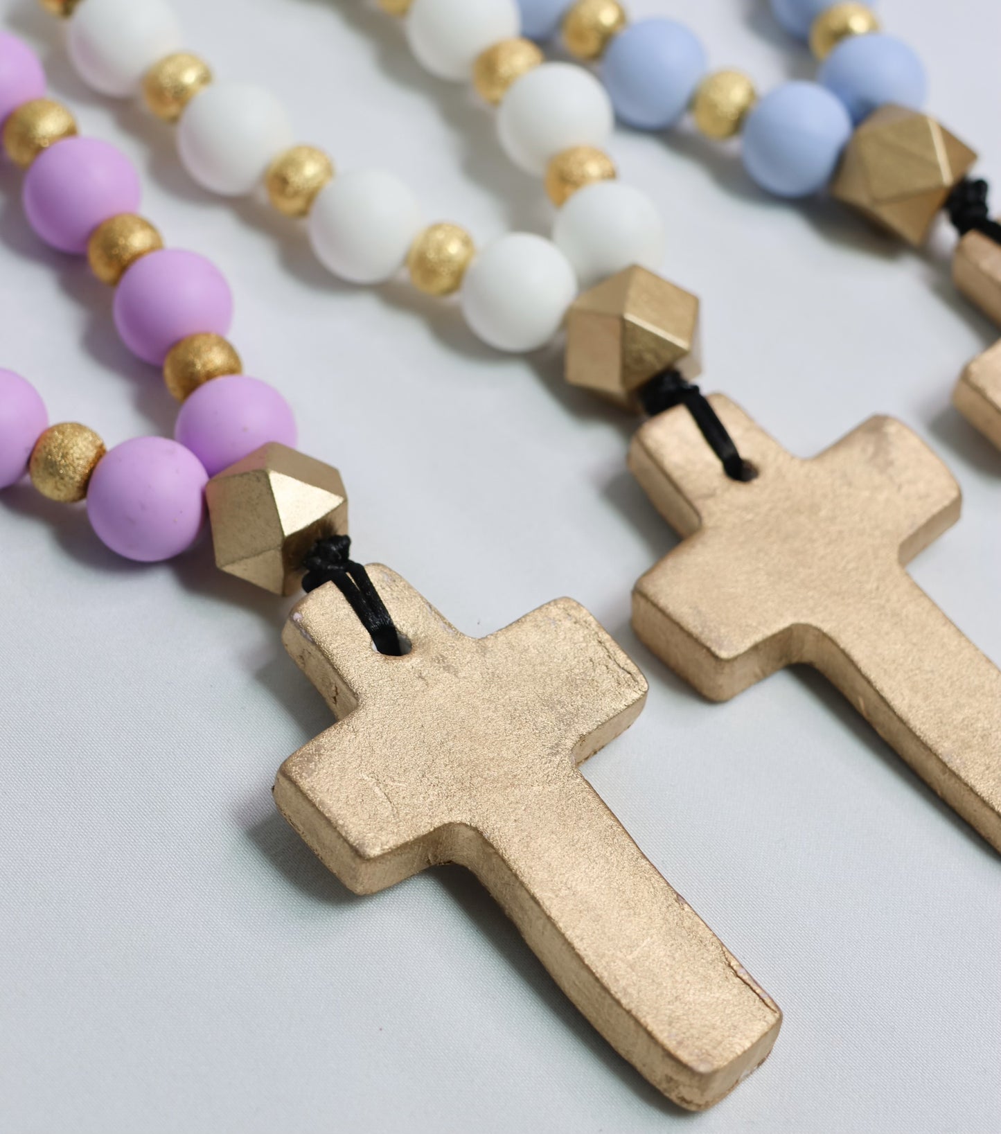 Prayer Beads with Gold - 4 Colors