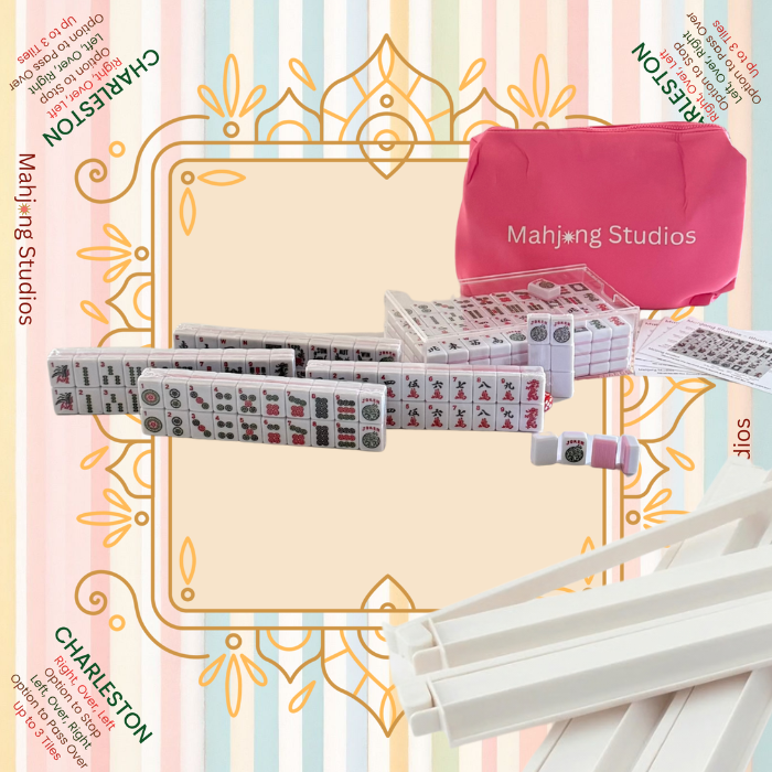 Mahjong Studios – Blush & Bamboo American Mahjong Bundle (166 Tiles)