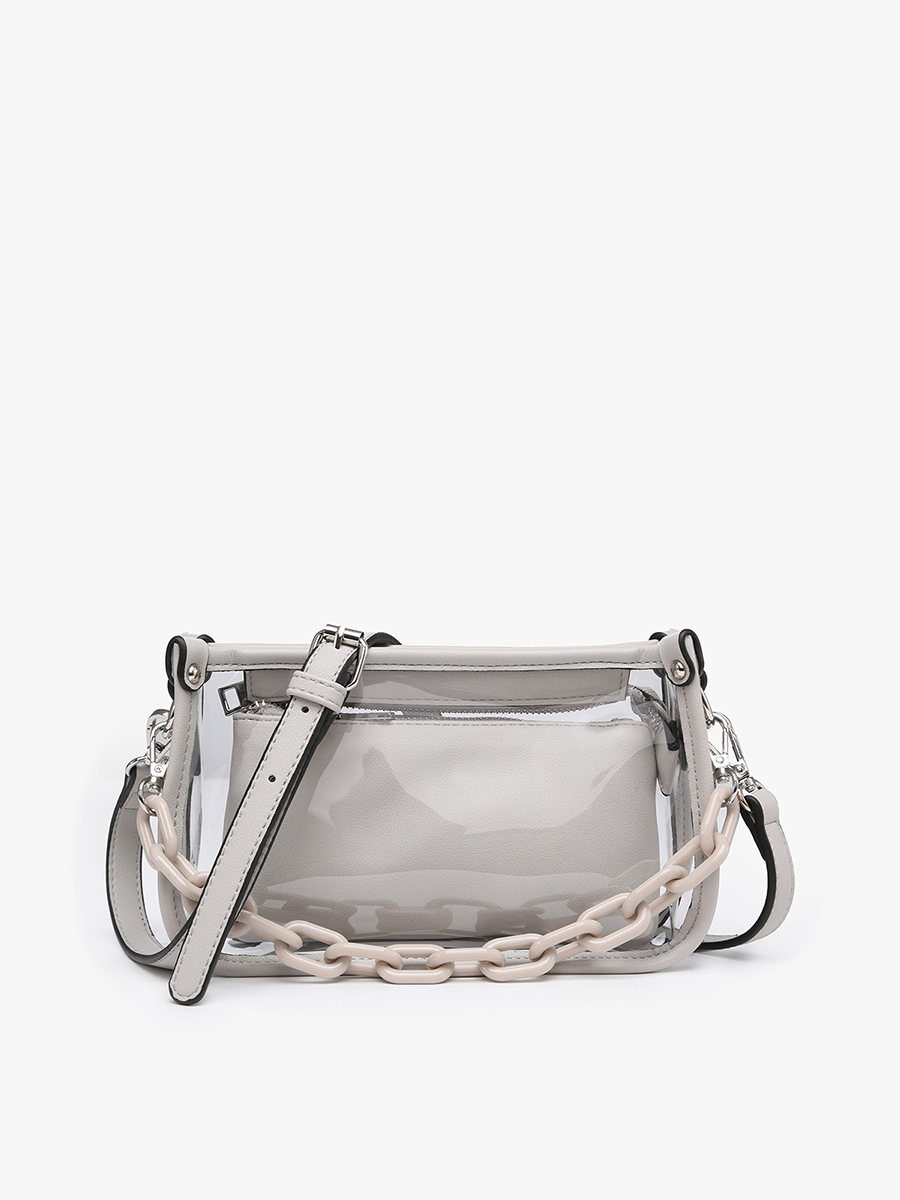 M2226CR Jessica Clear Crossbody w/ Chain