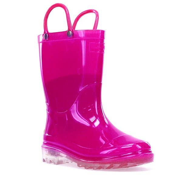 Kids Lighted Solid Rain Boots - Pink