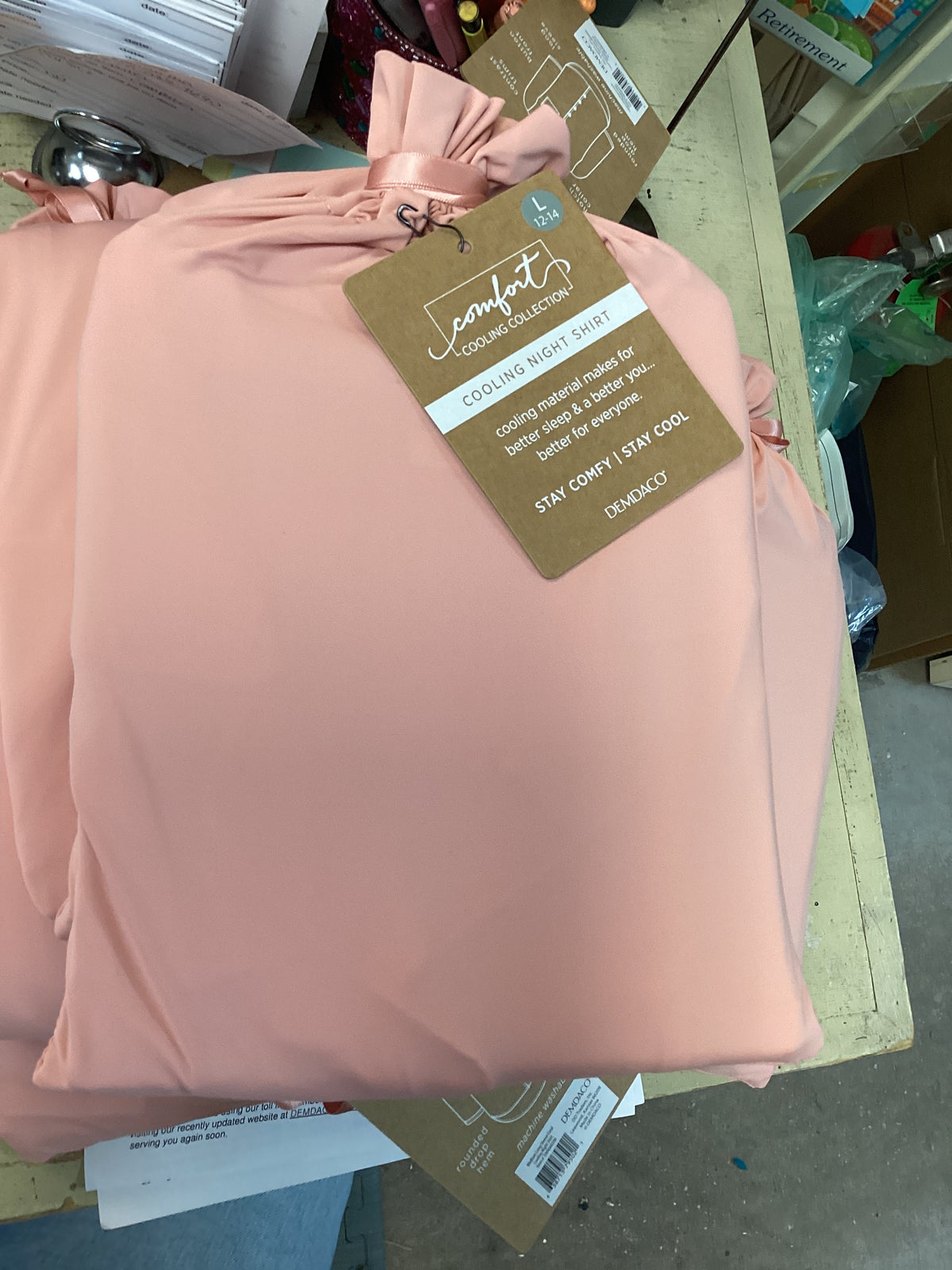 Pink bamboo cooling night shirt