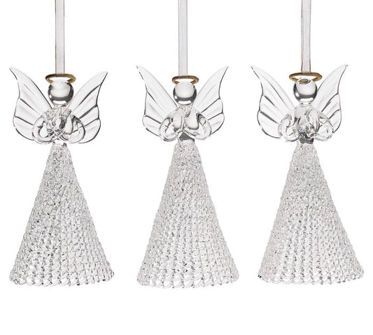 Glass Angel Ornament - Assorted