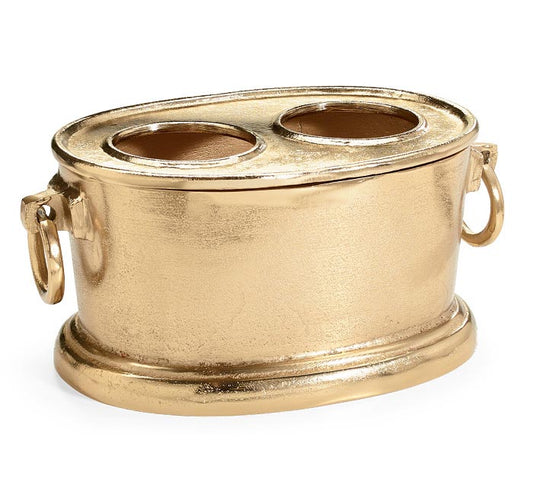 Gold Beveled Wine Chiller
