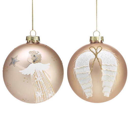 Glittered Angel or Angel Wing Ornament